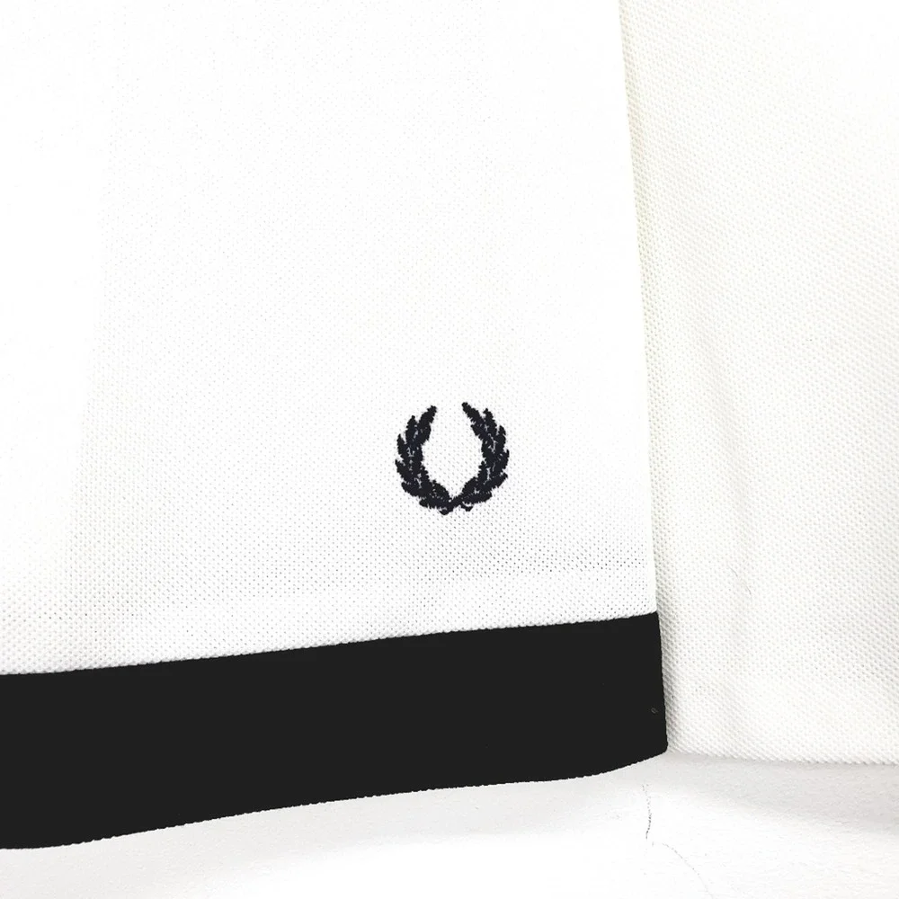 Fred Perry Sportswear Vintage Tennis Skirt White Black Pique Wrap Size 42 - Picture 4 of 11